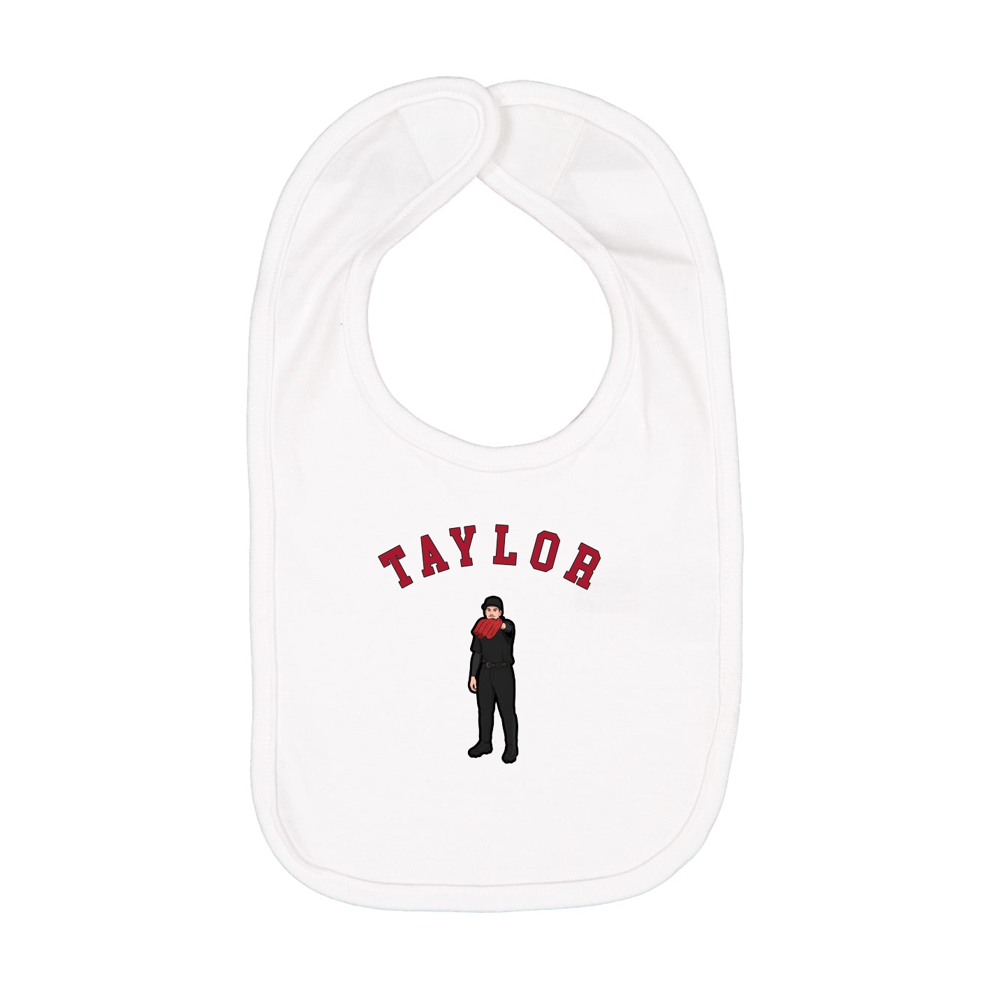 Infant Bib — Shirsey Arch in White