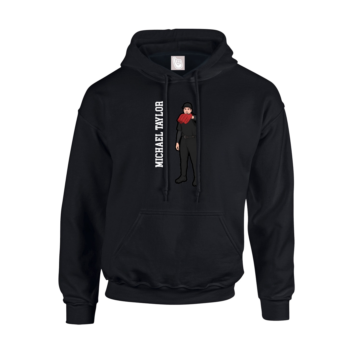 Youth Hoodie — Name Vertical in Black