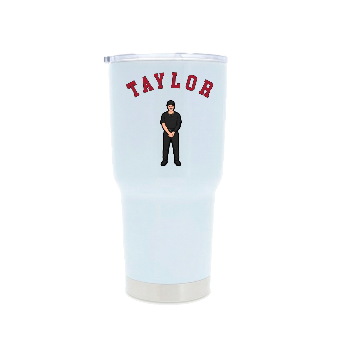 30oz Stainless Steel Tumbler — Shirsey Arch in White