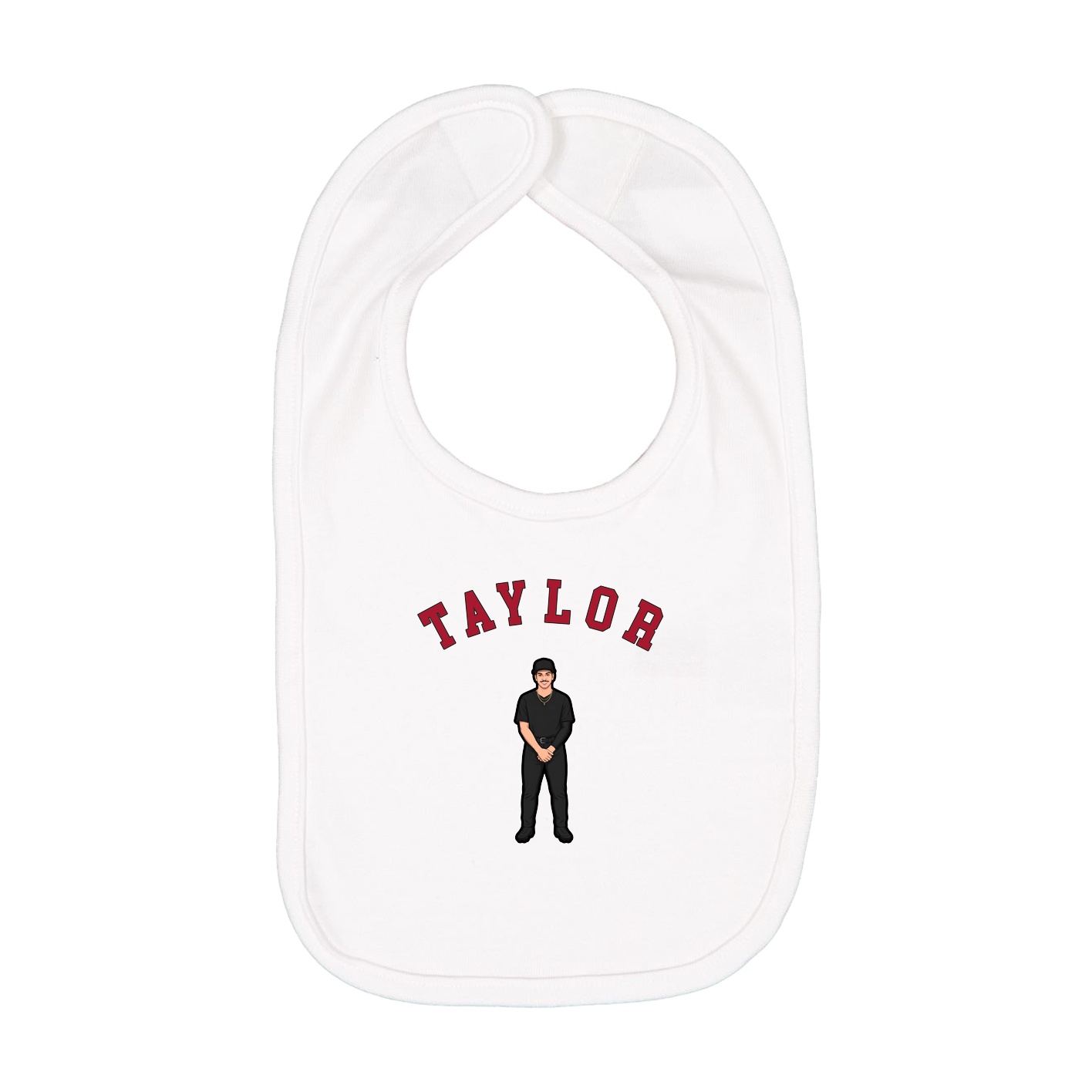 Infant Bib — Shirsey Arch in White
