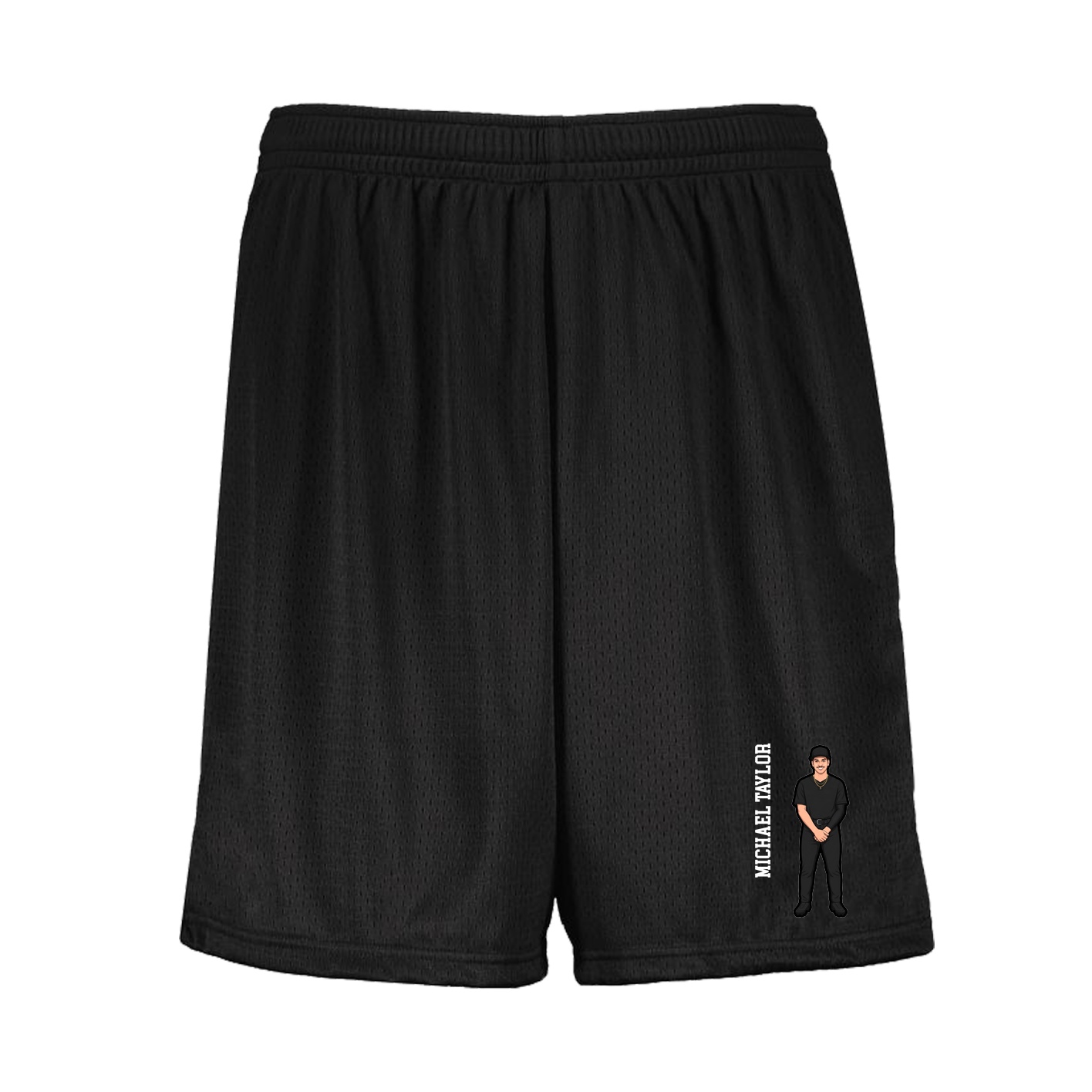 Shorts — Name Vertical in Black