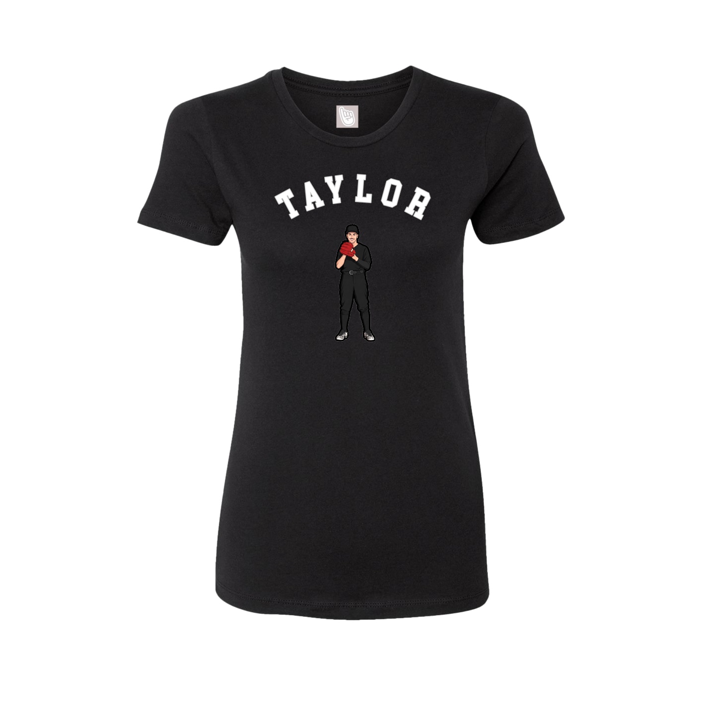 Fitted Women's Tee — Shirsey Arch in Black