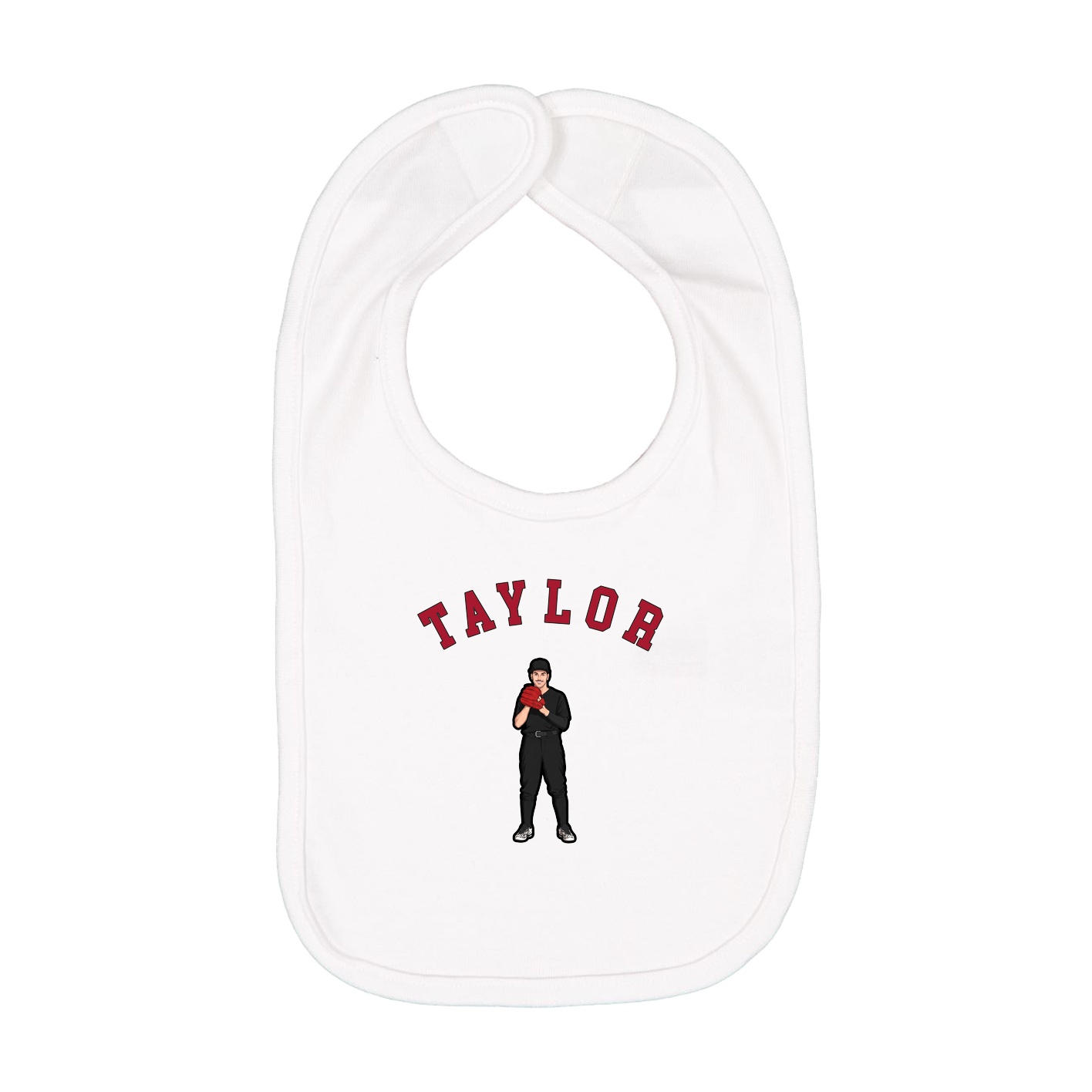 Infant Bib — Shirsey Arch in White
