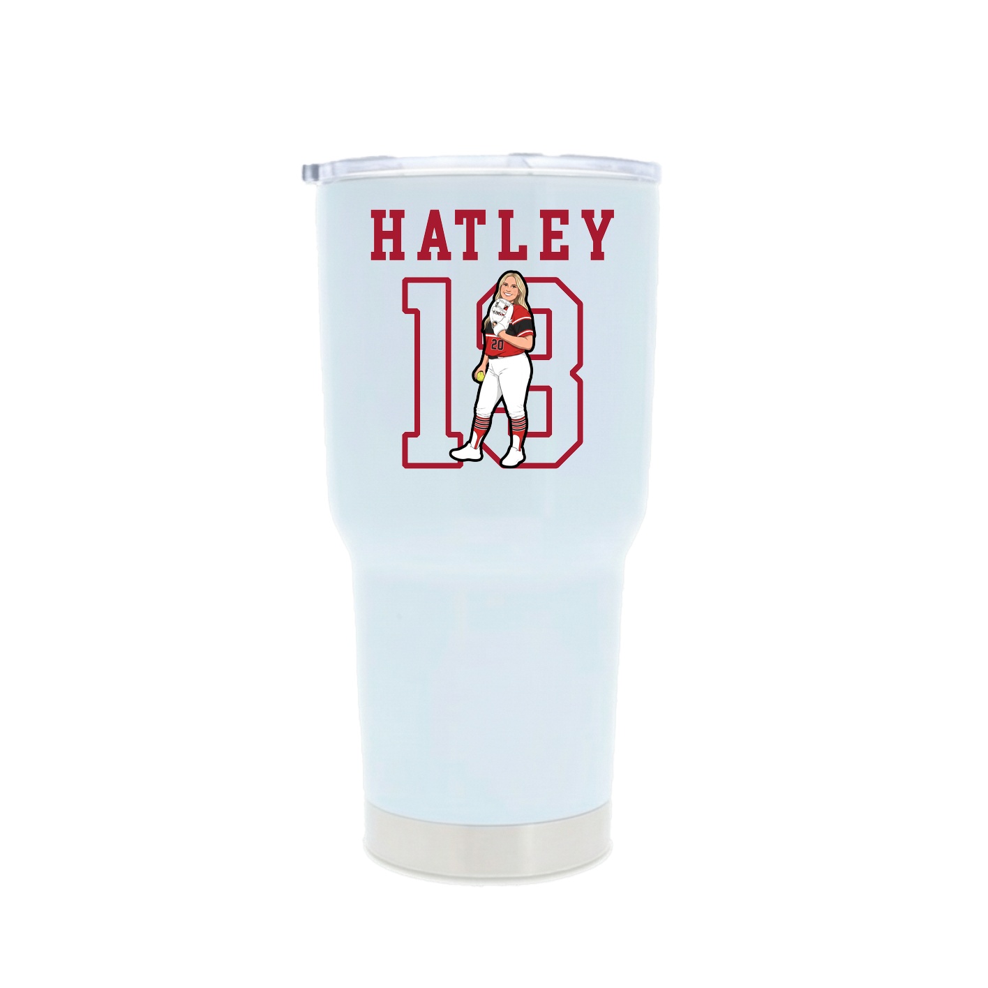 30oz Stainless Steel Tumbler — Shirsey in White