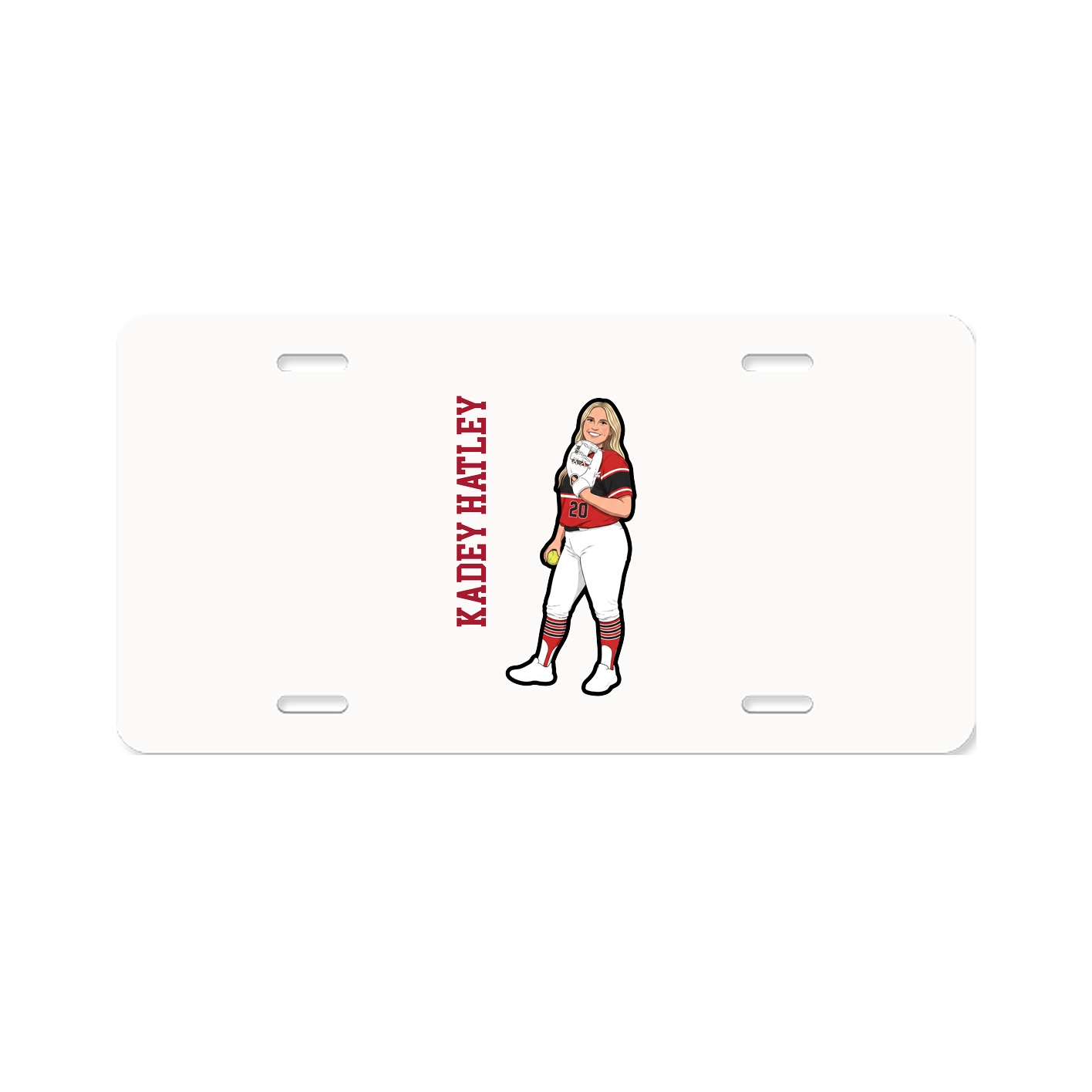 License Plate — Name Vertical in Classic