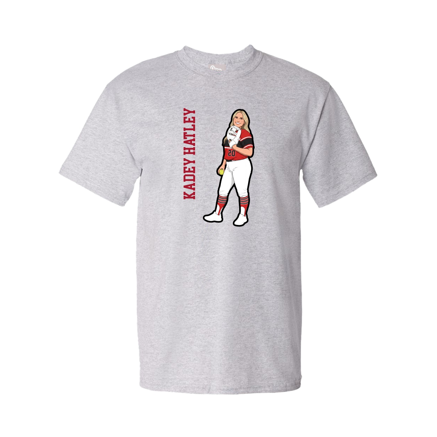 Youth Tee — Name Vertical in Grey