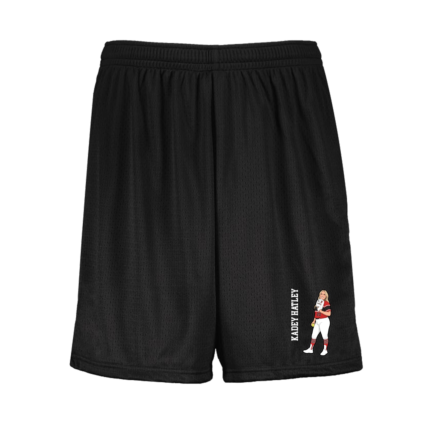 Shorts — Name Vertical in Black