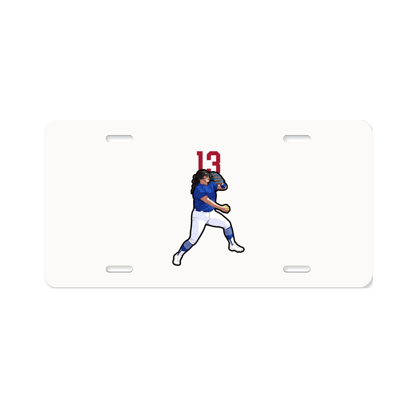 License Plate — Number Top in Classic