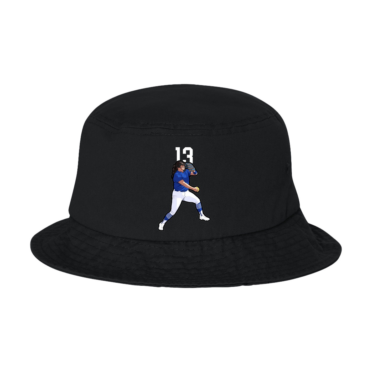 Bucket Cap — Number Top in Black