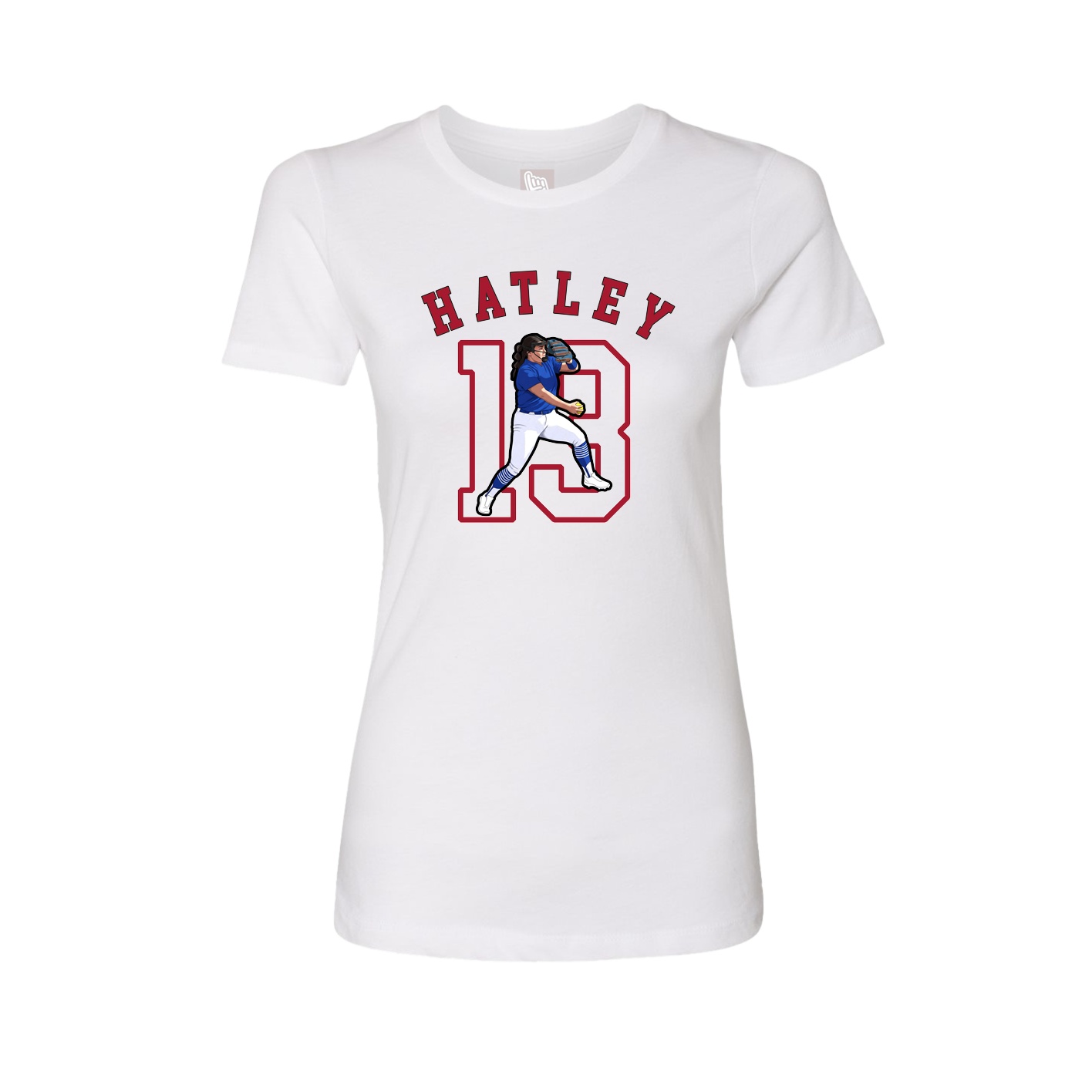 Fitted Women's Tee — Shirsey Arch in White
