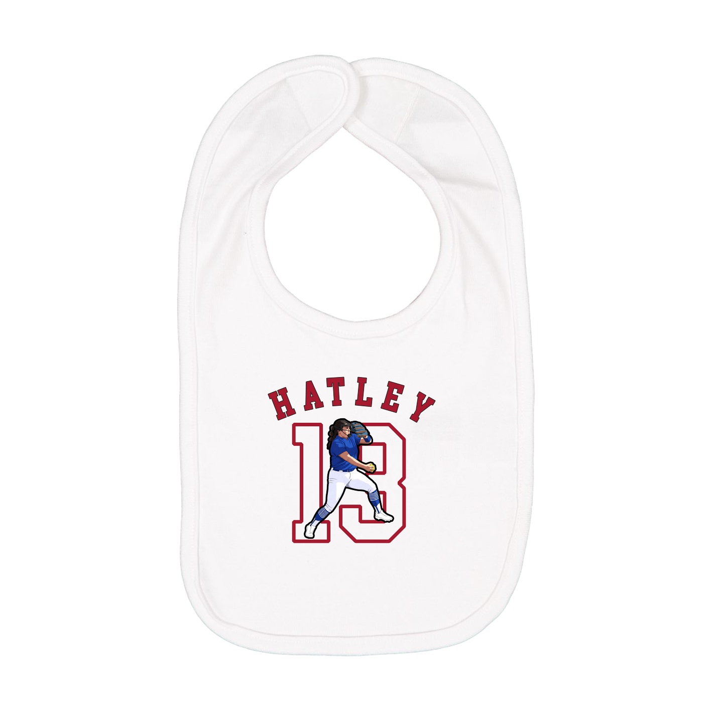 Infant Bib — Shirsey Arch in White