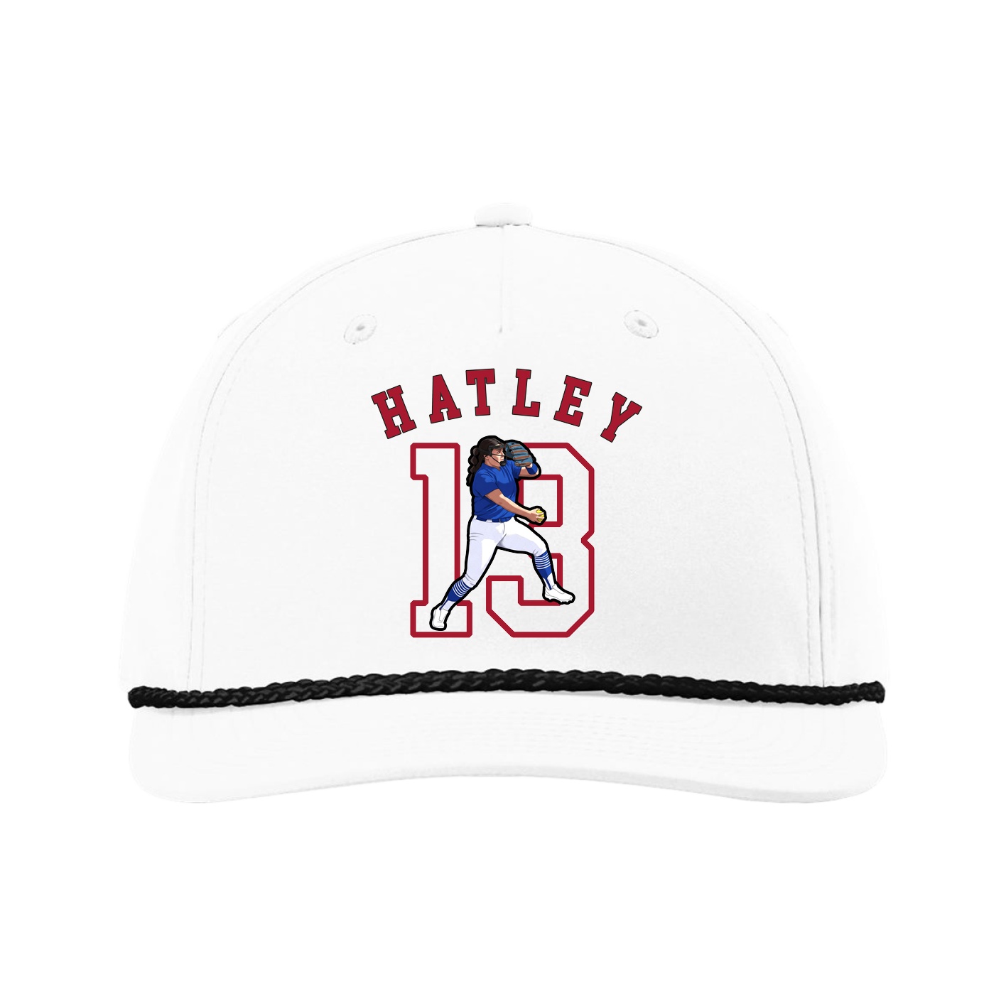 Five-Panel Classic Rope Cap — Shirsey Arch in White