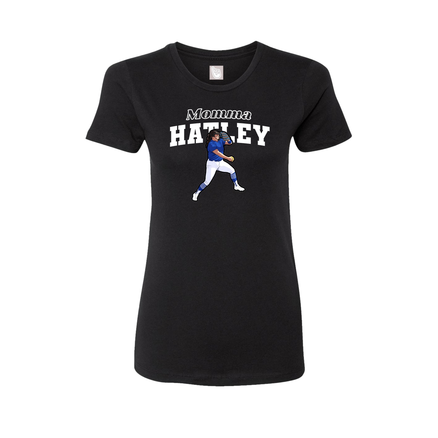 Womens Tee — Mothers Day Block in Black