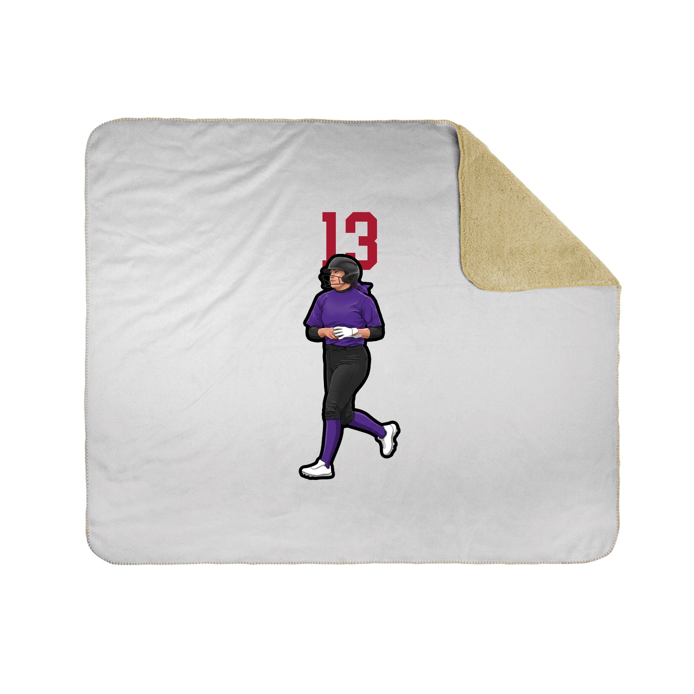Throw Blanket — Number Top in White