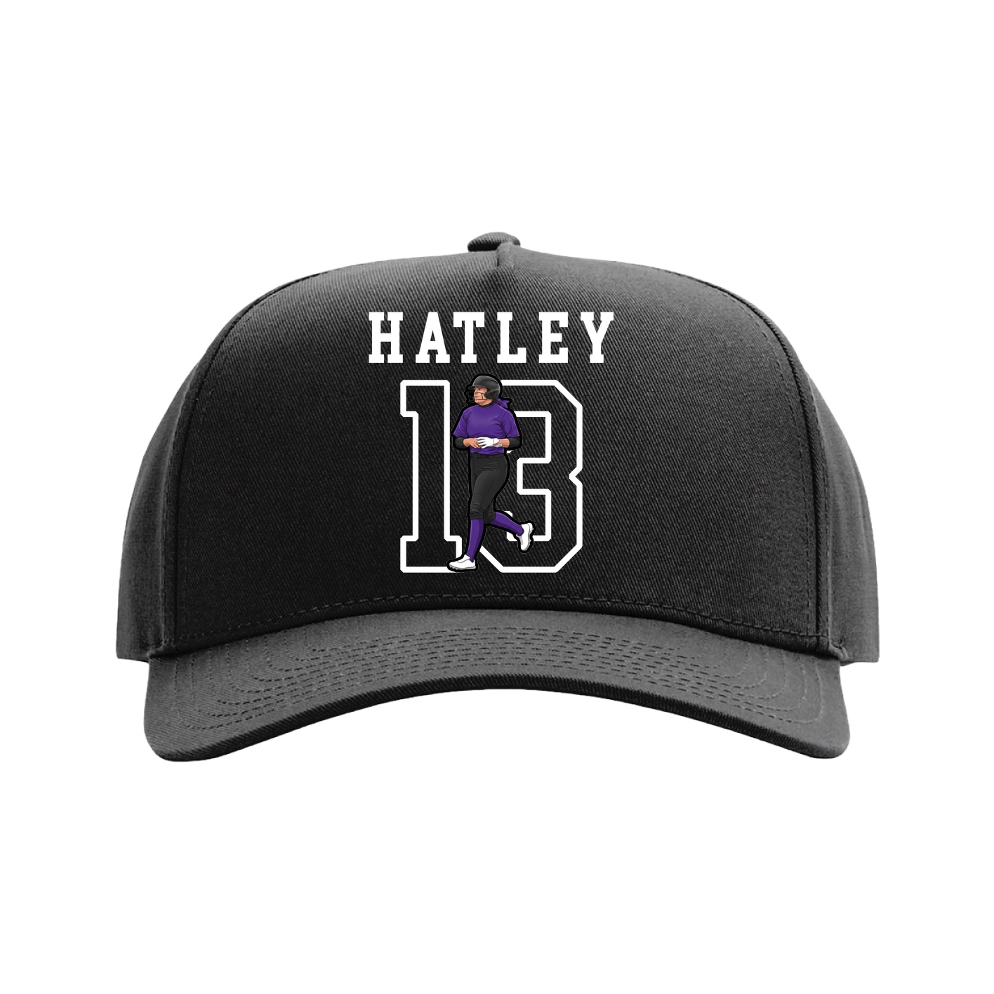 Full Fabric Five-Panel Champ Cap — Shirsey in Black