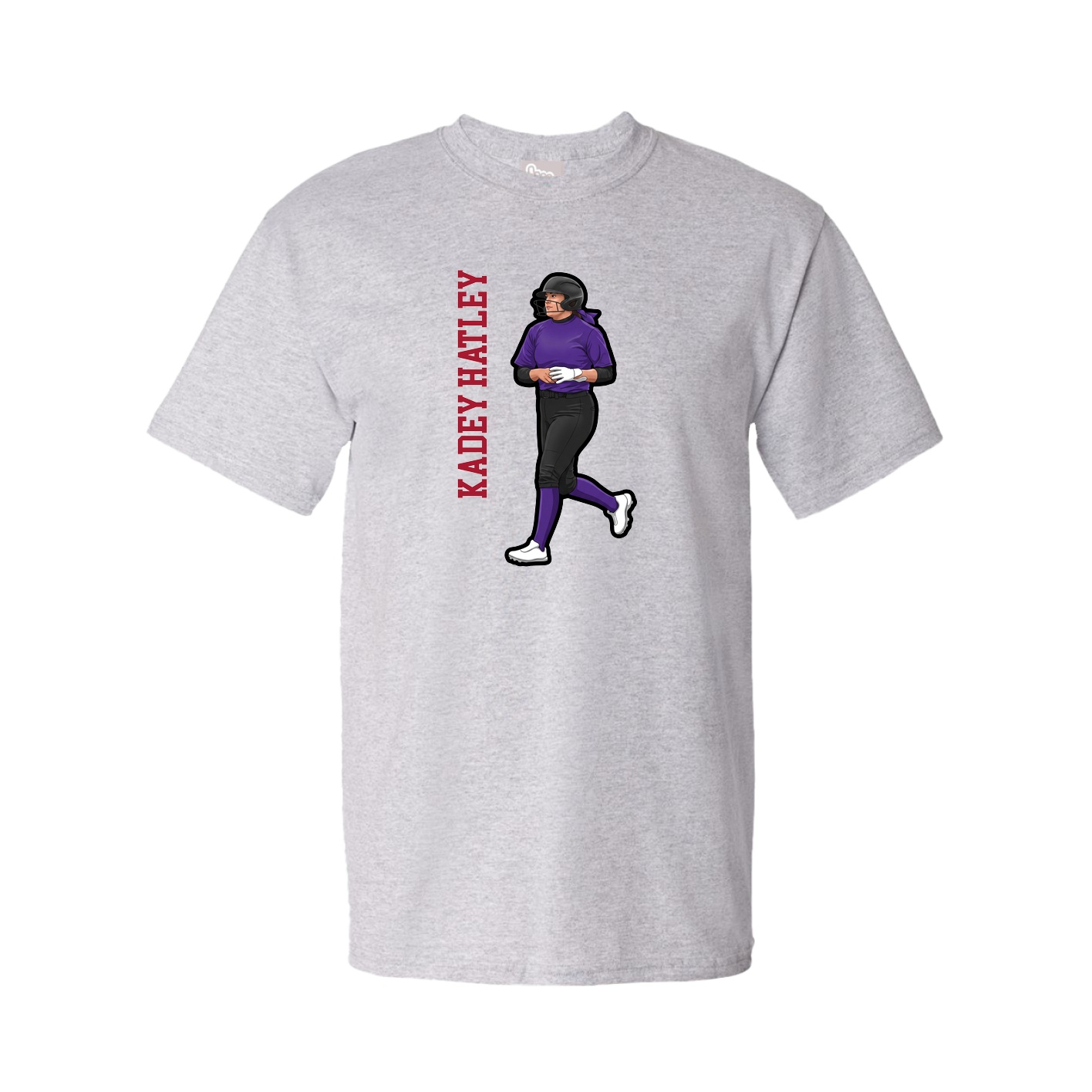 Tee — Name Vertical in Grey