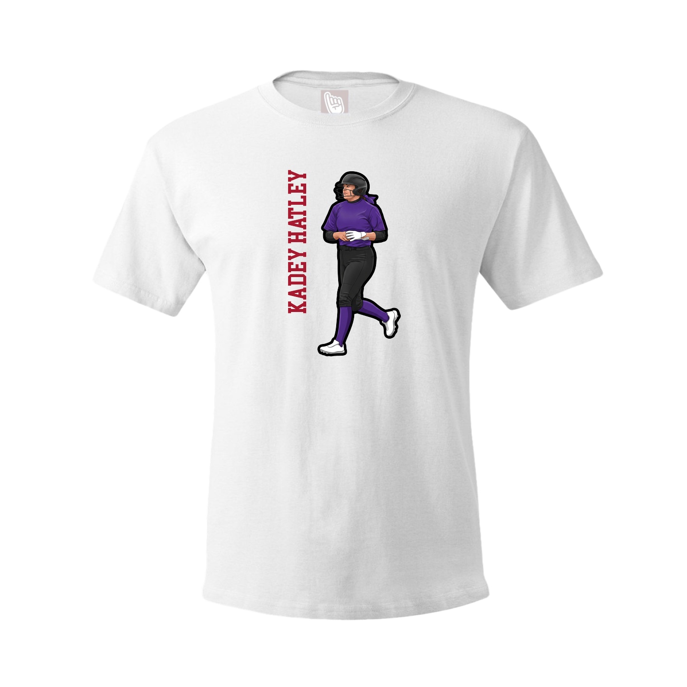 Tee — Name Vertical in White