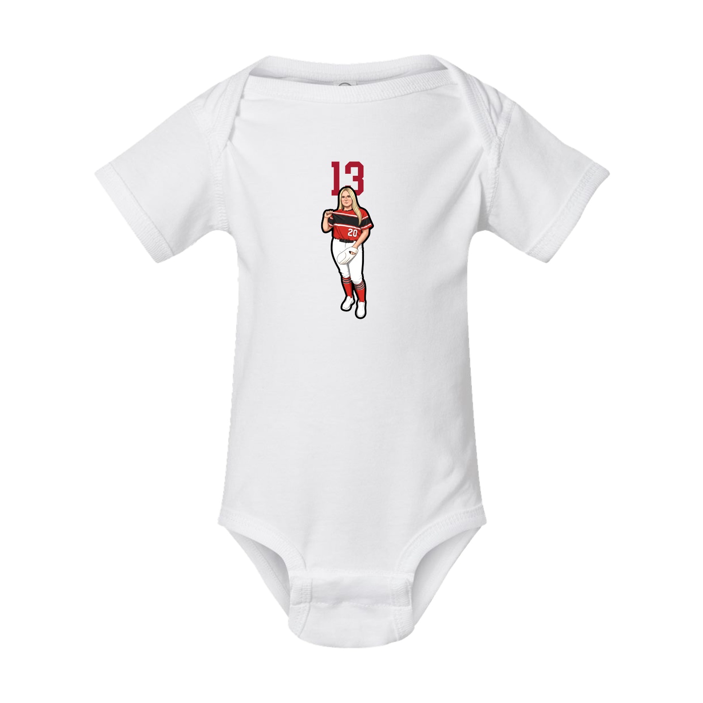 Baby Onesie — Number Top in White