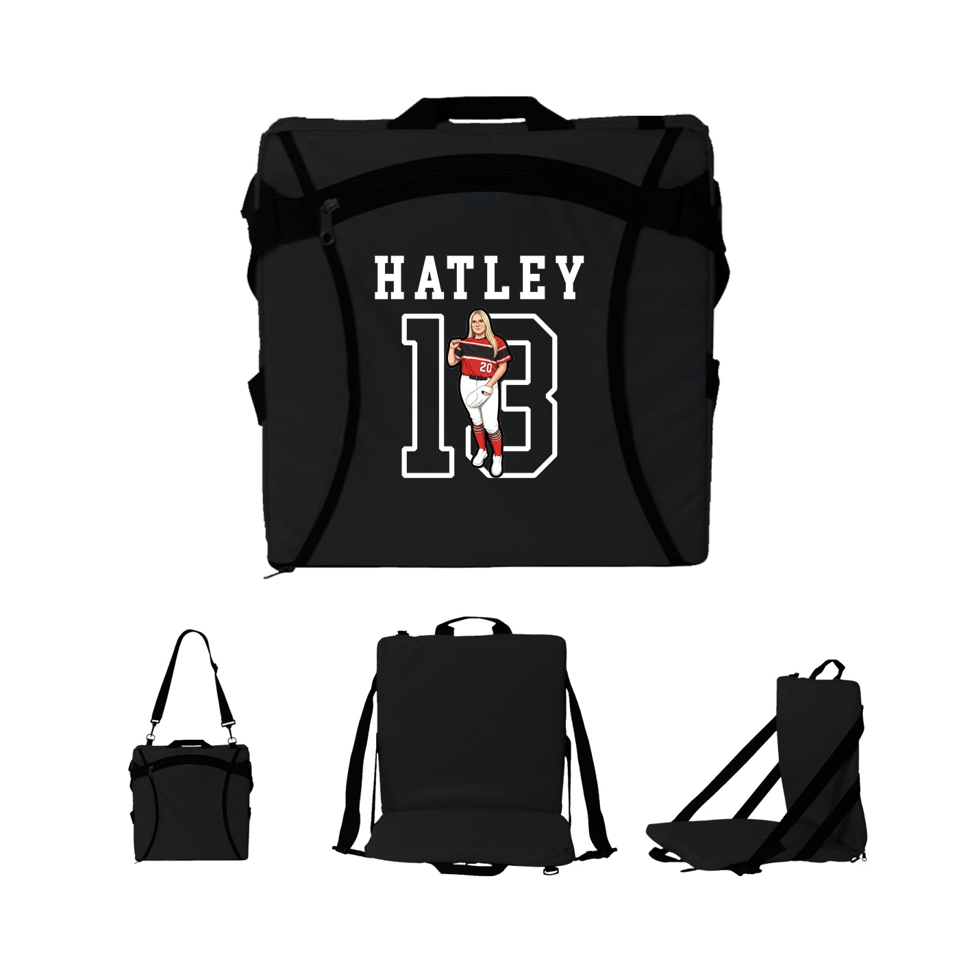 Folding Stadium Seat — Shirsey in Black