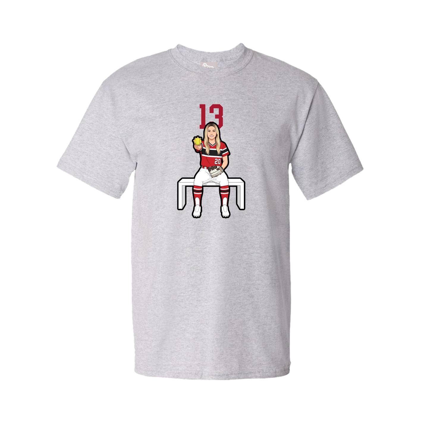 Youth Tee — Number Top in Grey