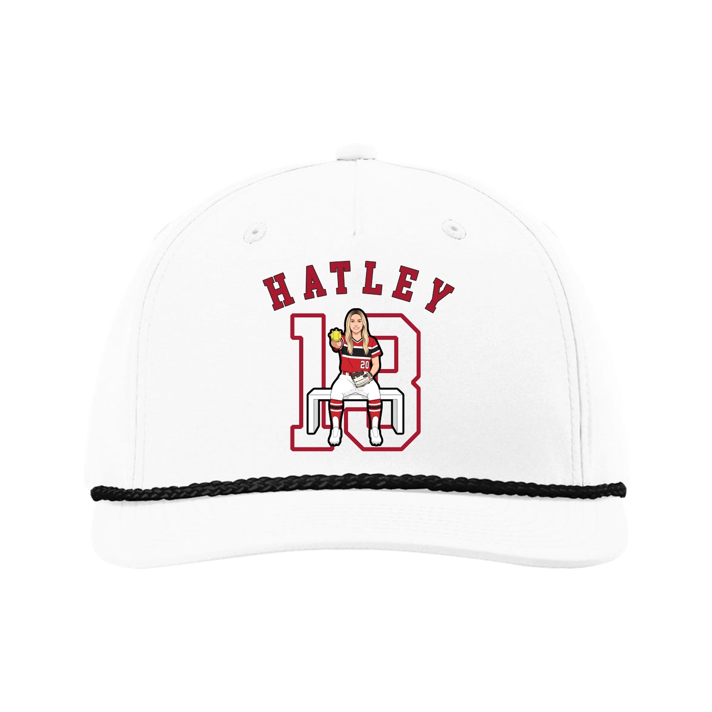 Five-Panel Classic Rope Cap — Shirsey Arch in White