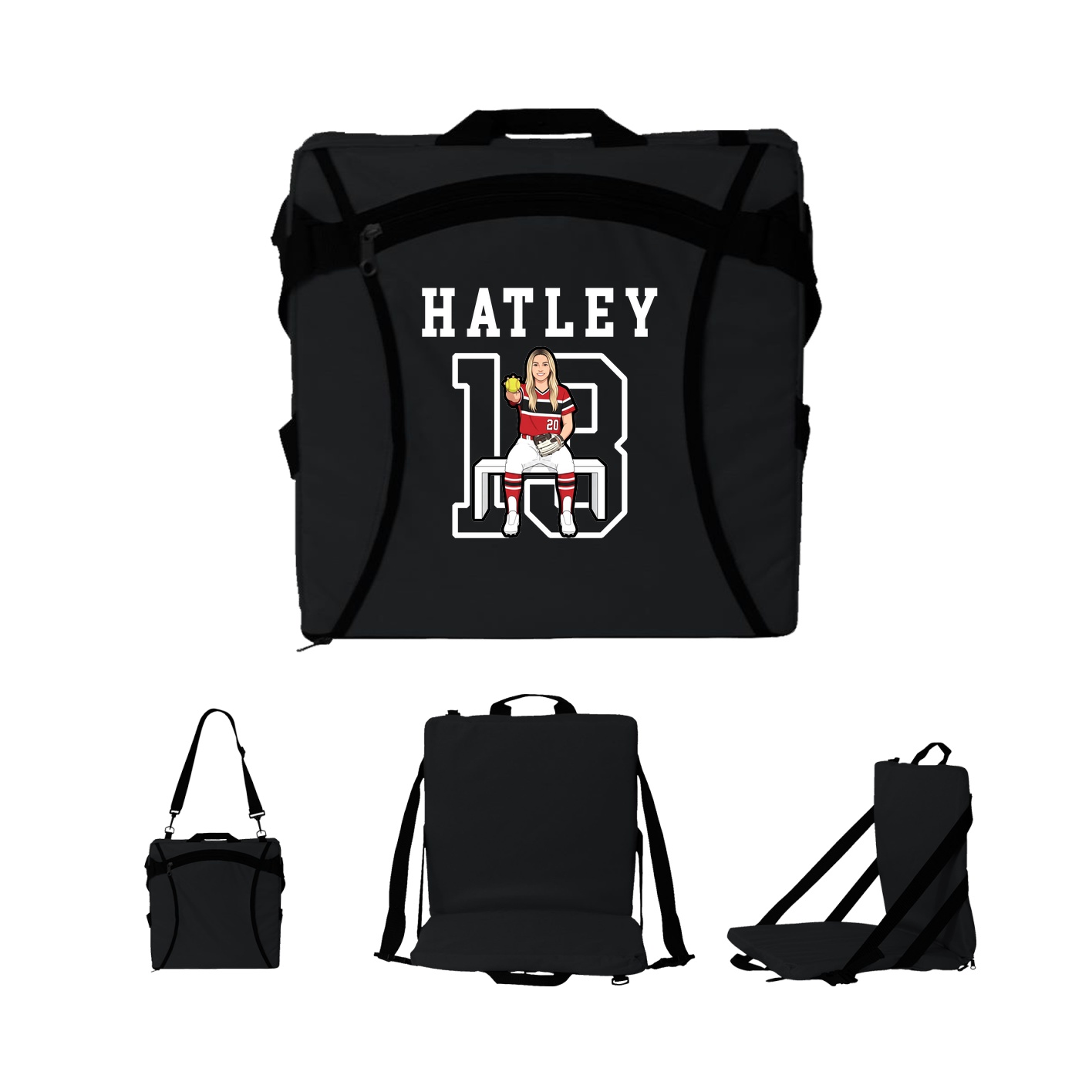 Folding Stadium Seat — Shirsey in Black