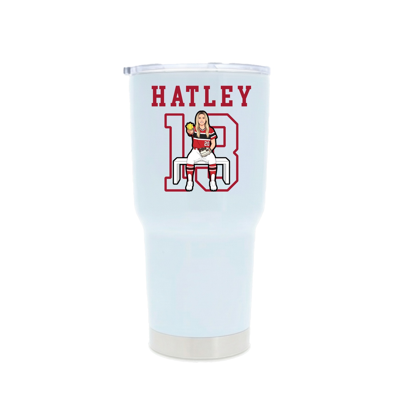 30oz Stainless Steel Tumbler — Shirsey in White