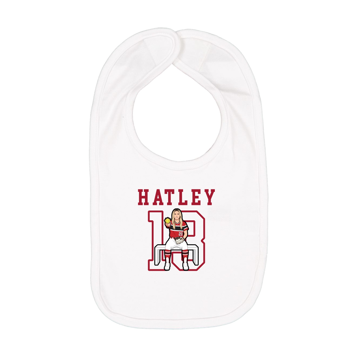 Infant Bib — Shirsey in White