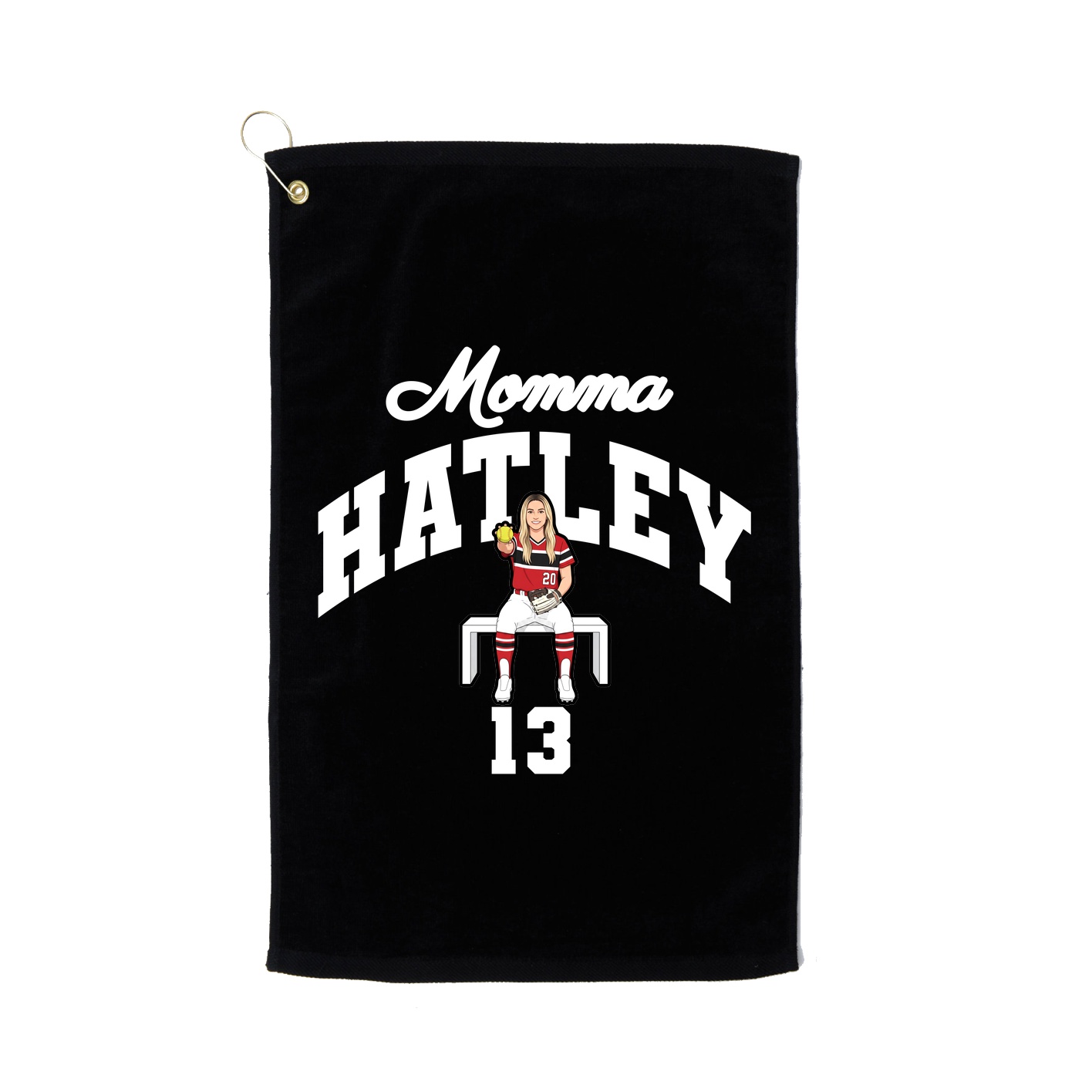 Golf Towel — Mothers Day Arch in Black