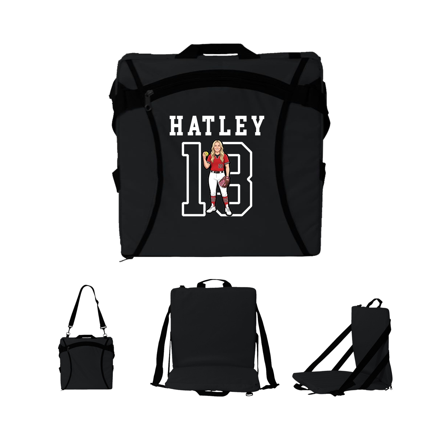 Folding Stadium Seat — Shirsey in Black