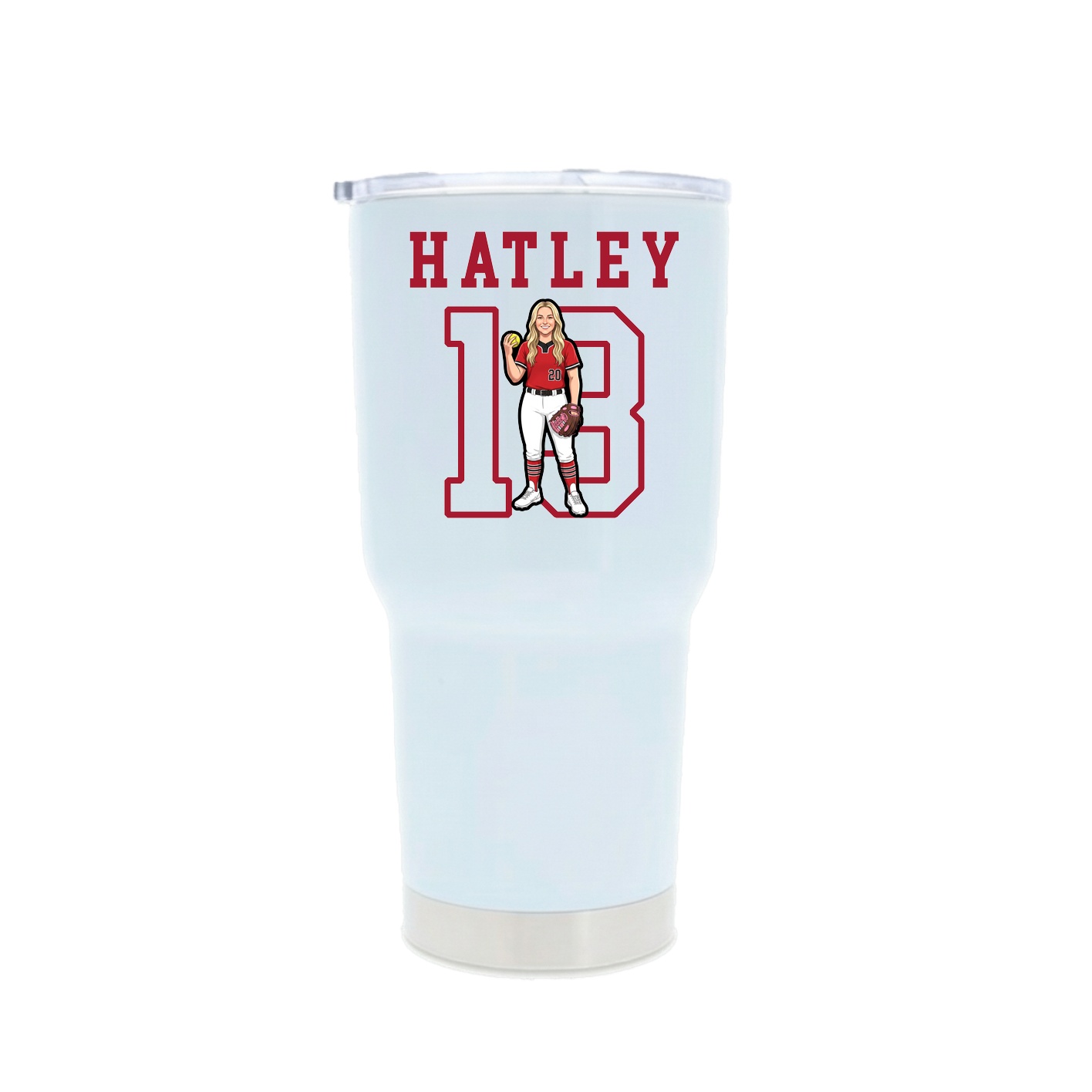 30oz Stainless Steel Tumbler — Shirsey in White
