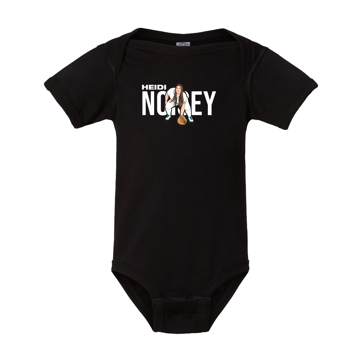 Baby Onesie — Player Name in Black