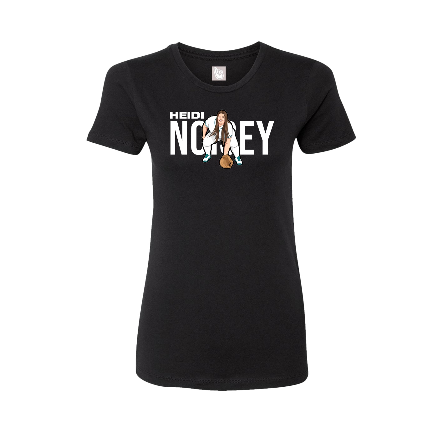Fitted Women's Tee — Player Name in Black