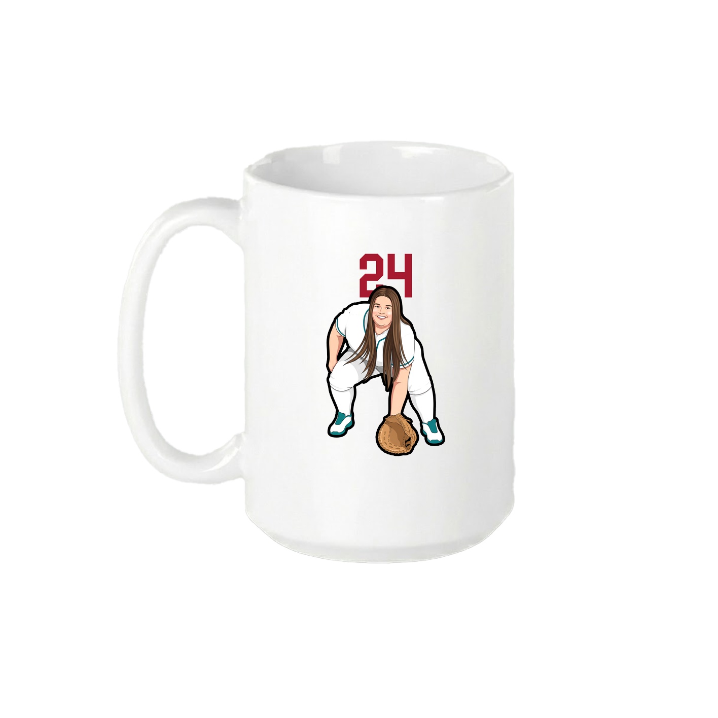 15oz Coffee Mug — Number Top in White