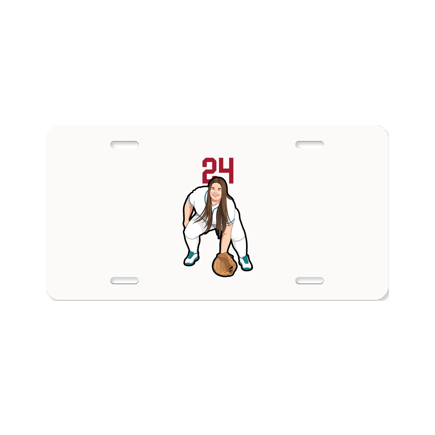 License Plate — Number Top in Classic