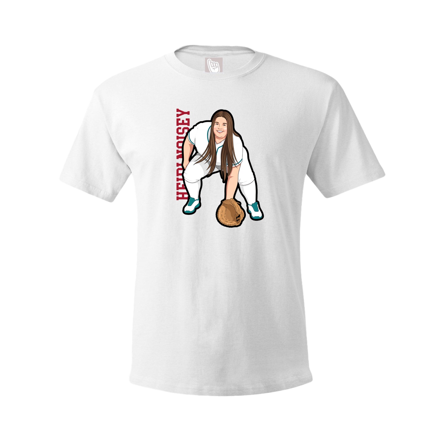 Tee — Name Vertical in White