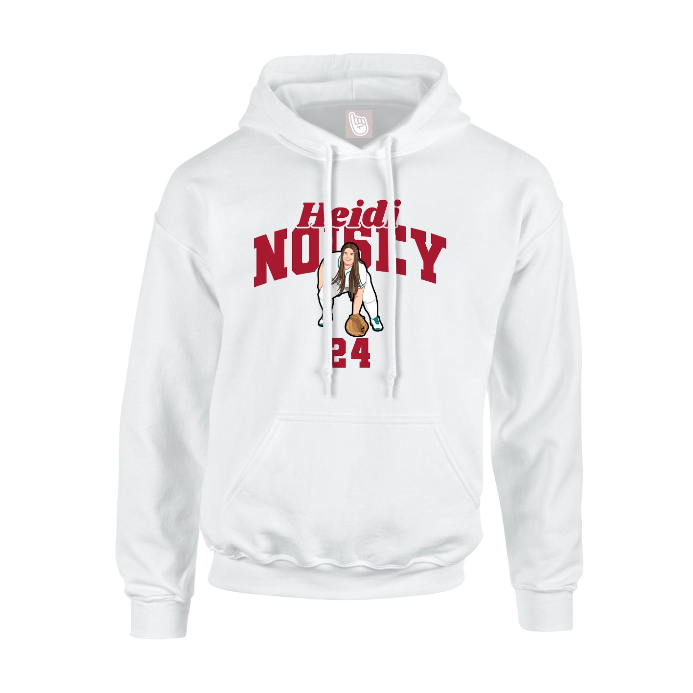 Youth Hoodie — Signature Arch in White