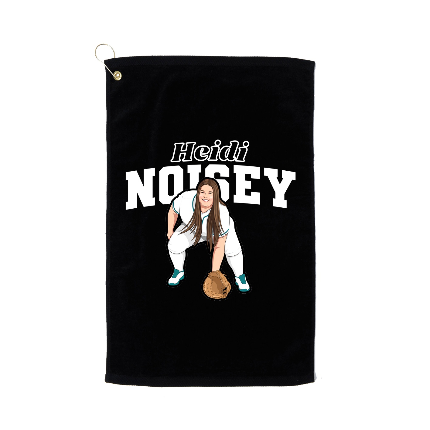 Golf Towel — Name Arch in Black
