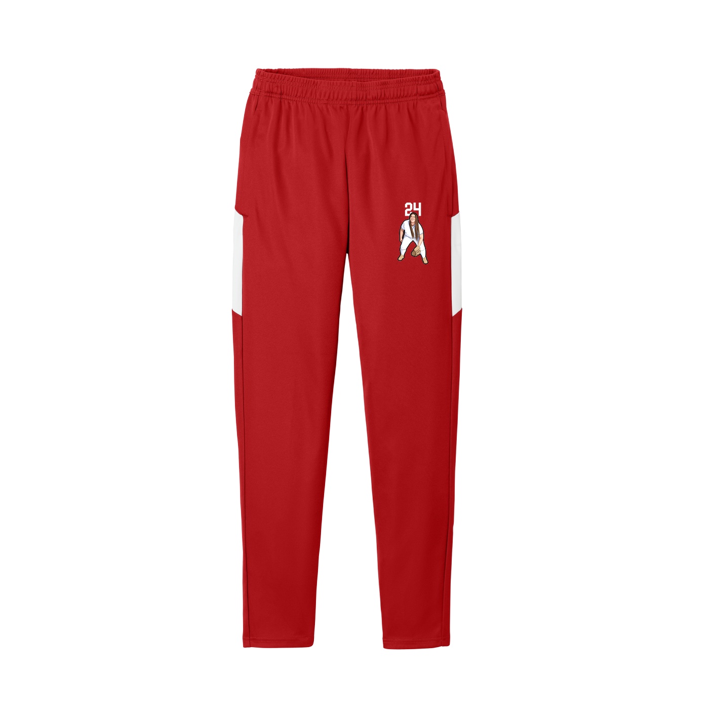 Team Travel Pant — Number Top in Cardinal/White