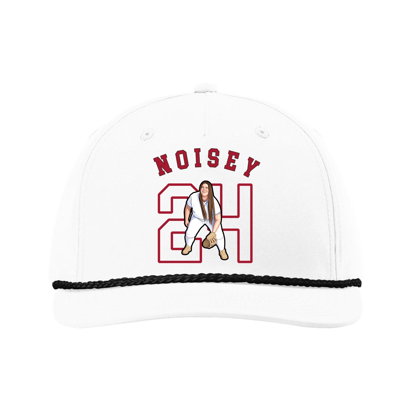 Five-Panel Classic Rope Cap — Shirsey Arch in White