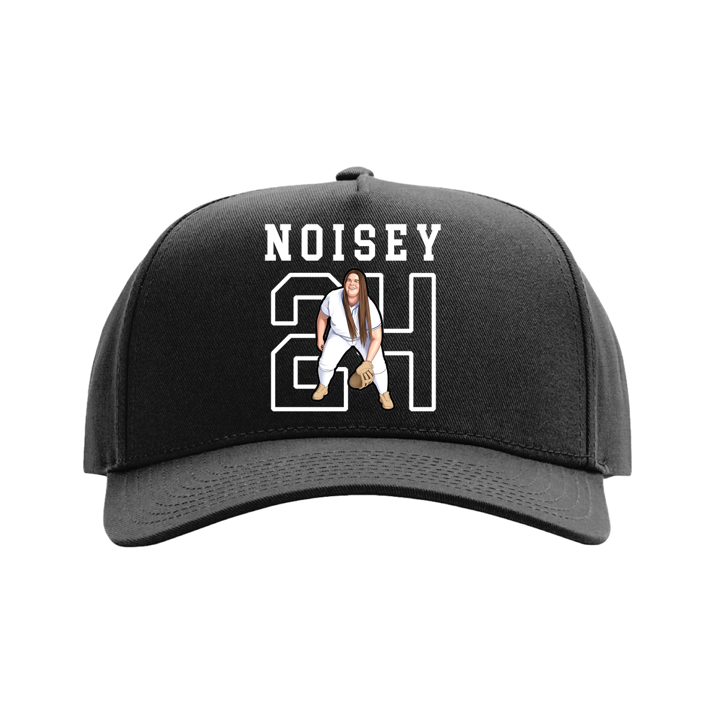 Full Fabric Five-Panel Champ Cap — Shirsey in Black