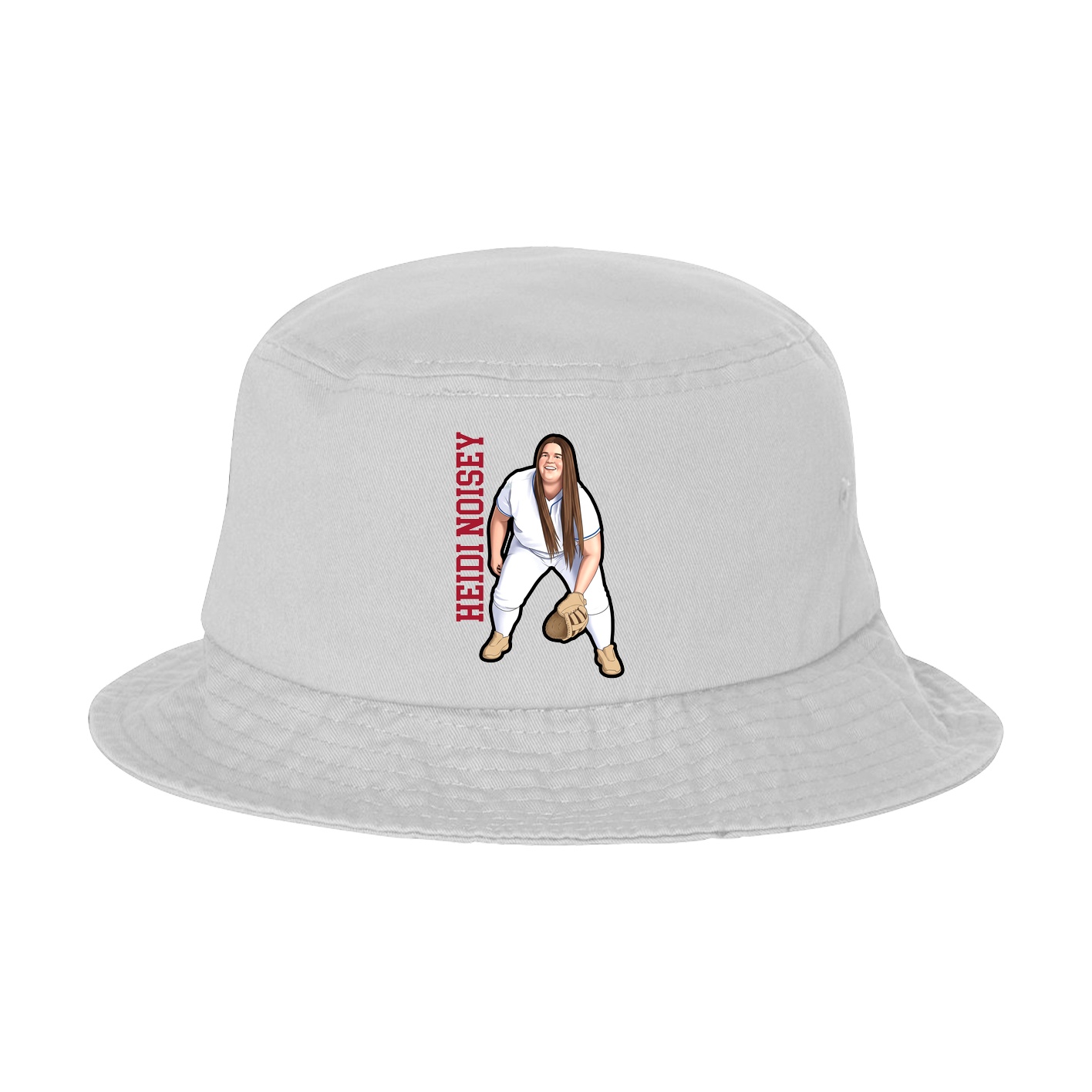 Bucket Cap — Name Vertical in White