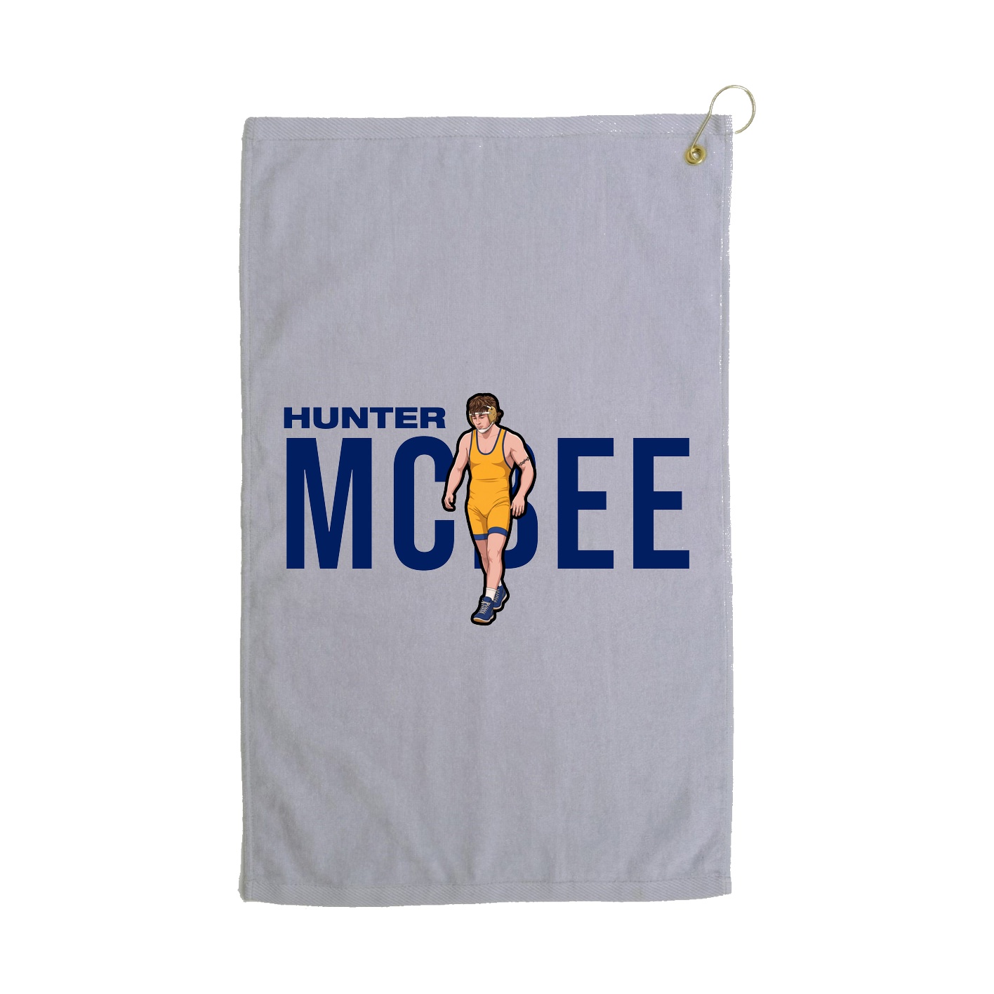 Golf Towel — Player Name in Grey