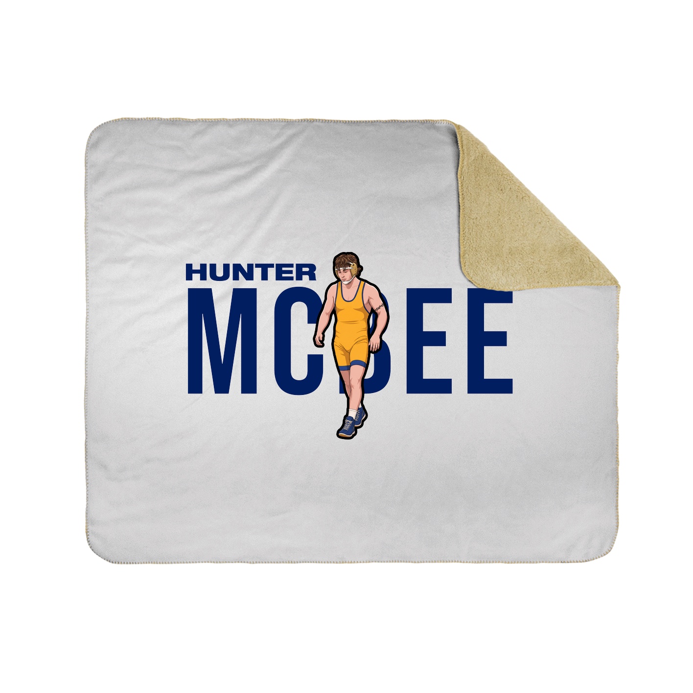 Throw Blanket — Player Name in White