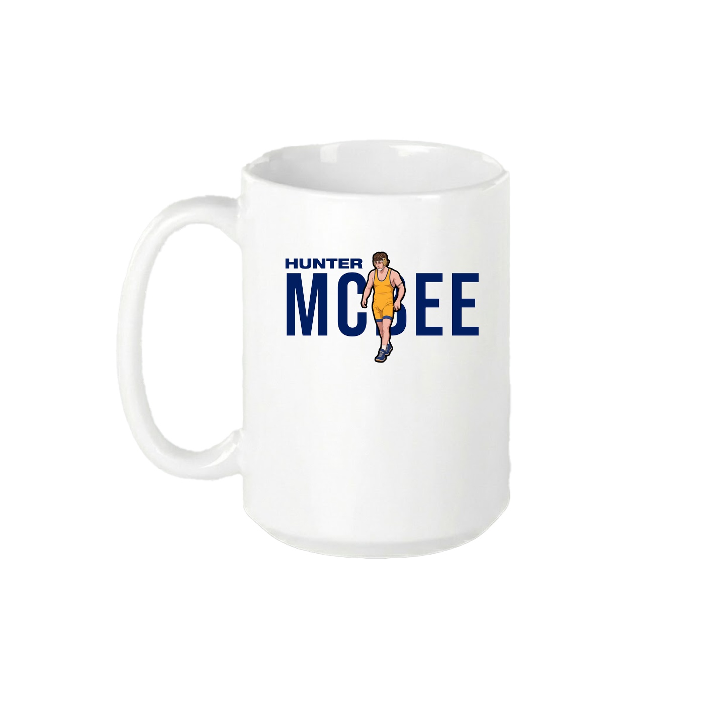 15oz Coffee Mug — Player Name in White