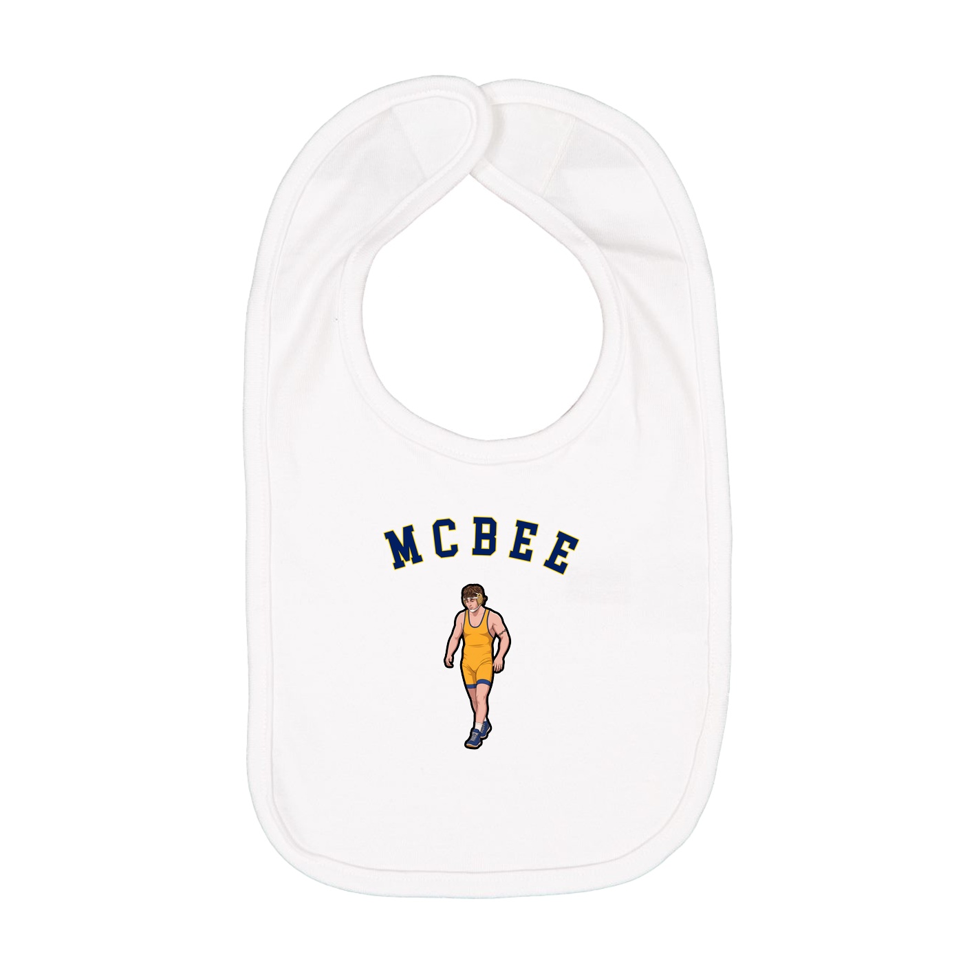 Infant Bib — Shirsey Arch in White