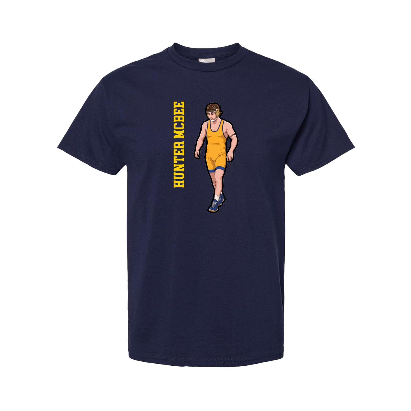 Tee — Name Vertical in Navy