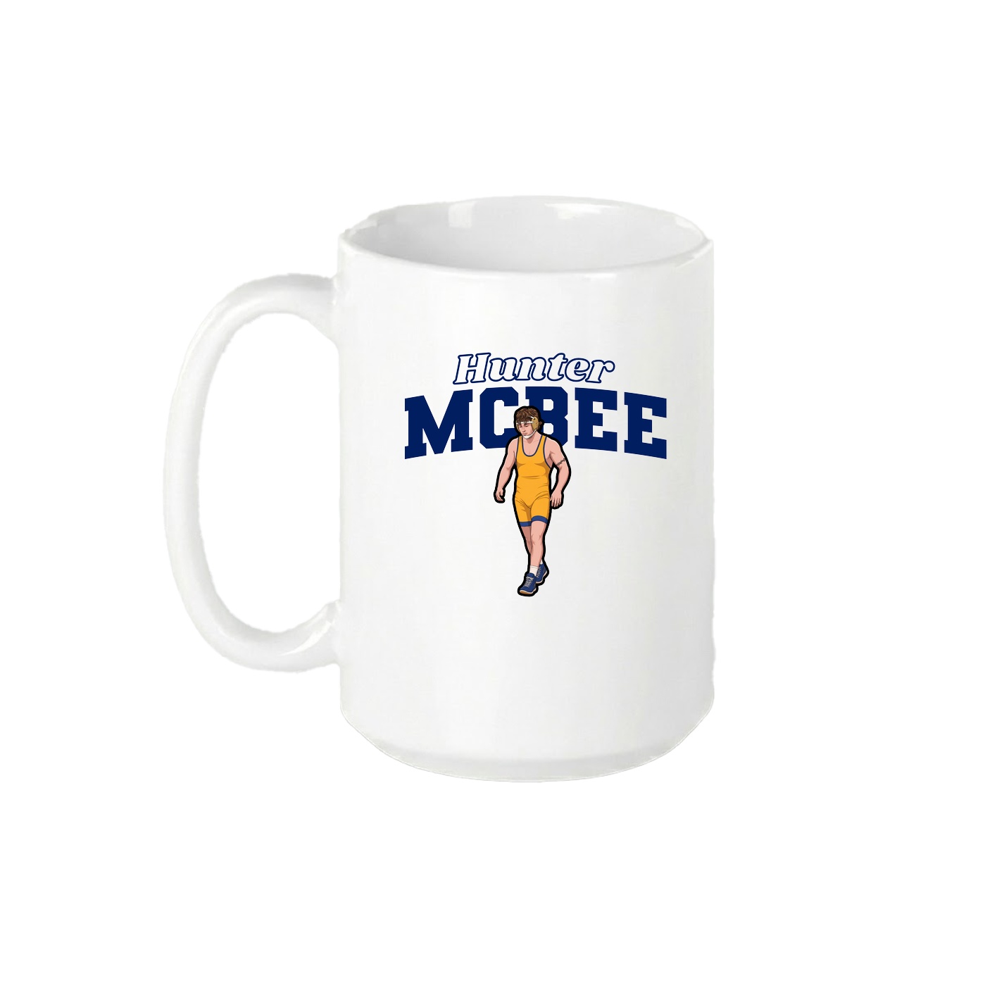 15oz Coffee Mug — Name Arch in White