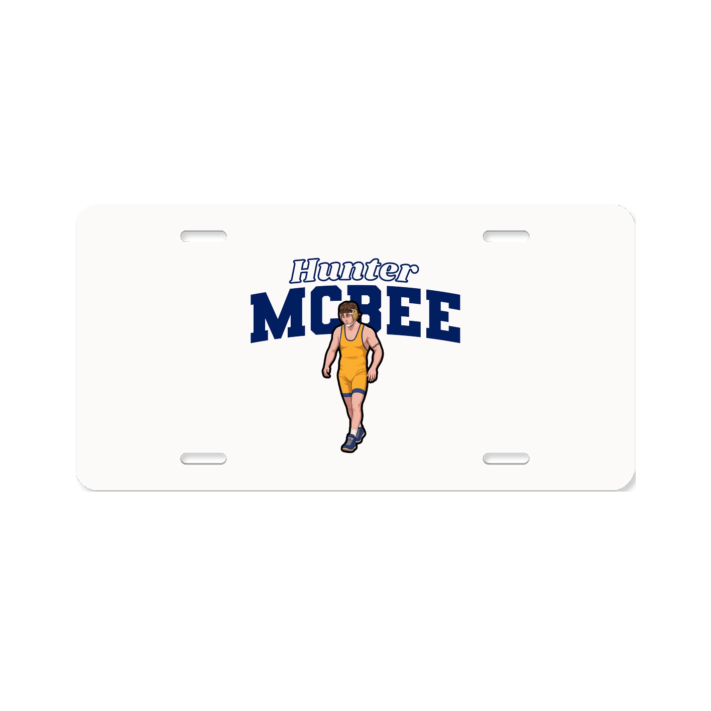 License Plate — Name Arch in Classic