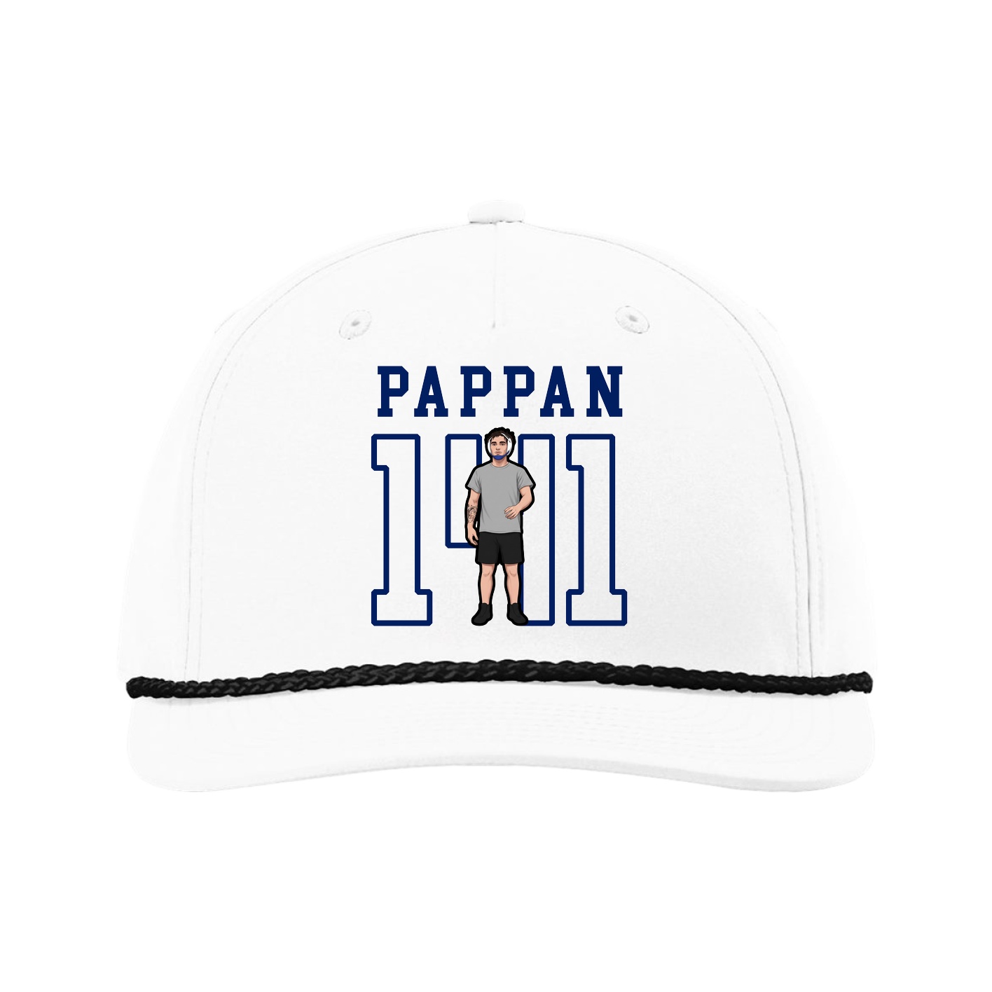 Five-Panel Classic Rope Cap — Shirsey in White